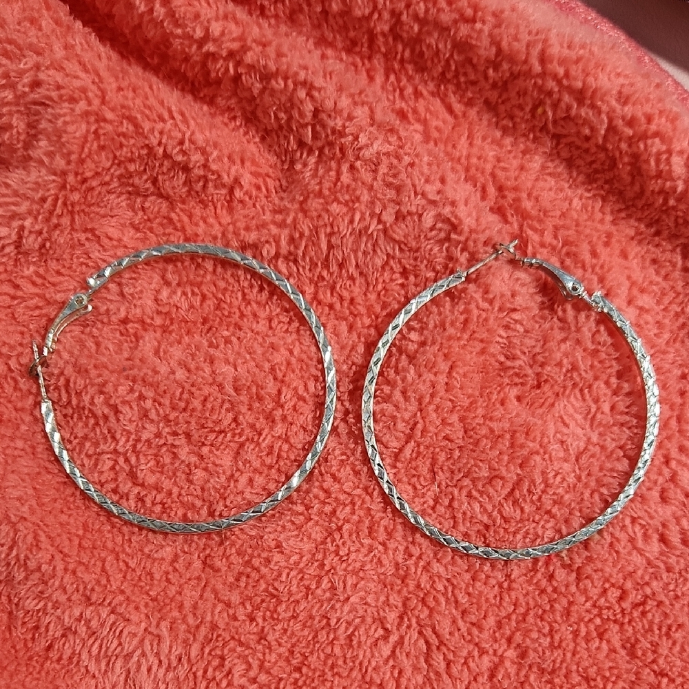 Elegant Silver Hoop Earrings